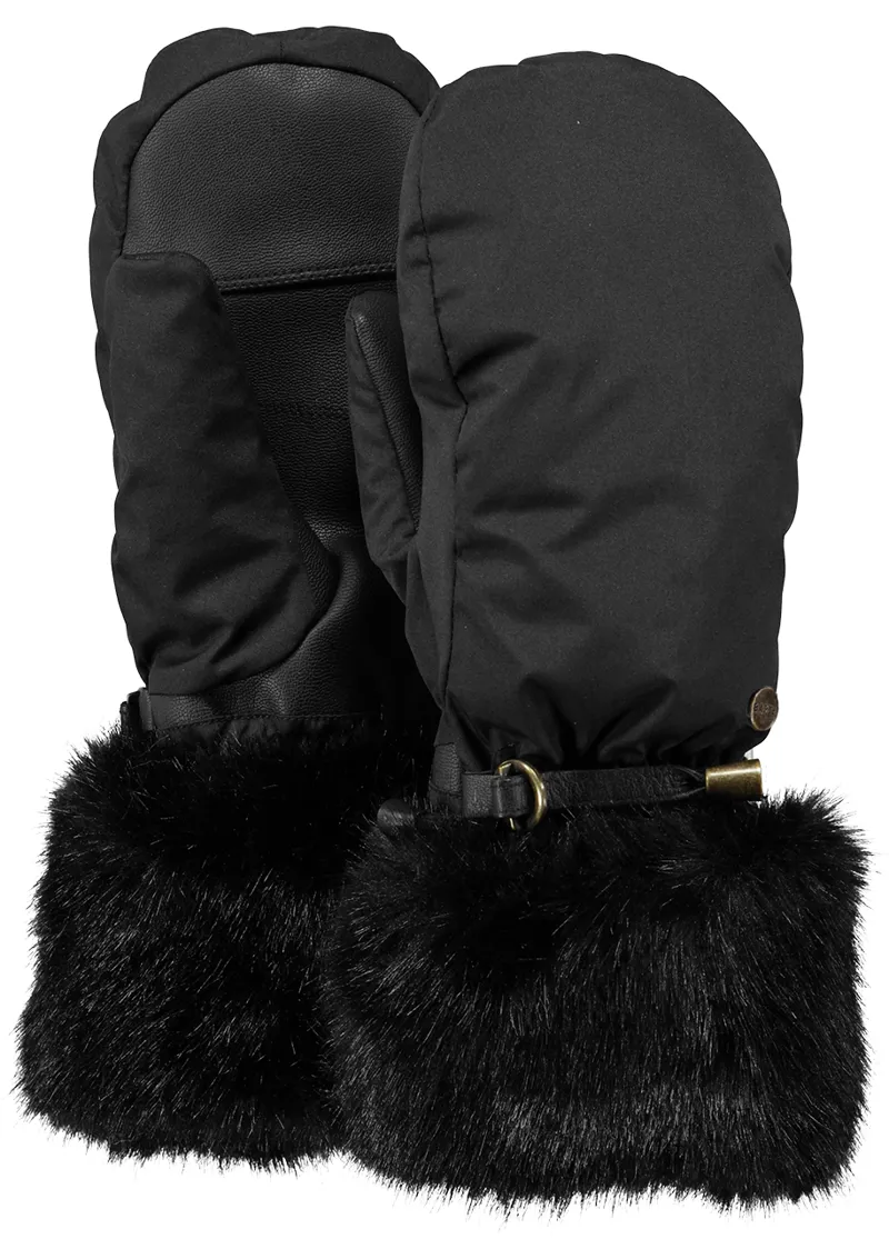 Barts Empire Faux Fur Ski Mittens - Black 